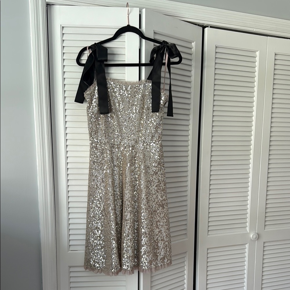 Cal Meets Glam silver Sequin Dress